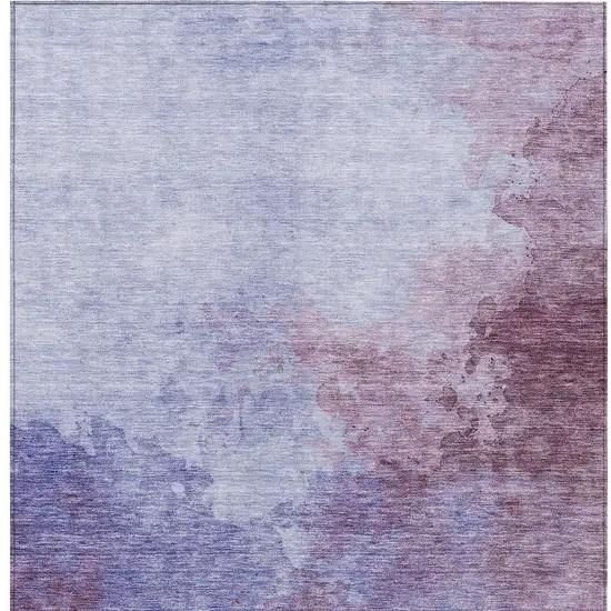 Purple And Lavender Abstract Washable Indoor Outdoor Area Rug Photo 6
