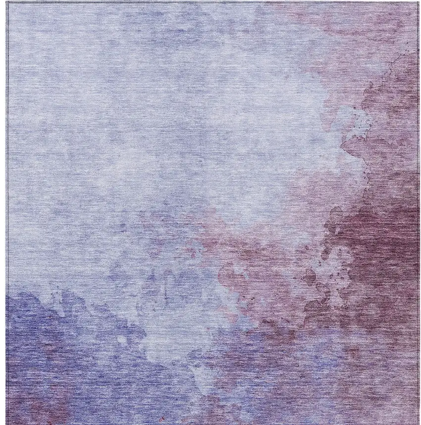 Purple And Lavender Abstract Washable Indoor Outdoor Area Rug Photo 6