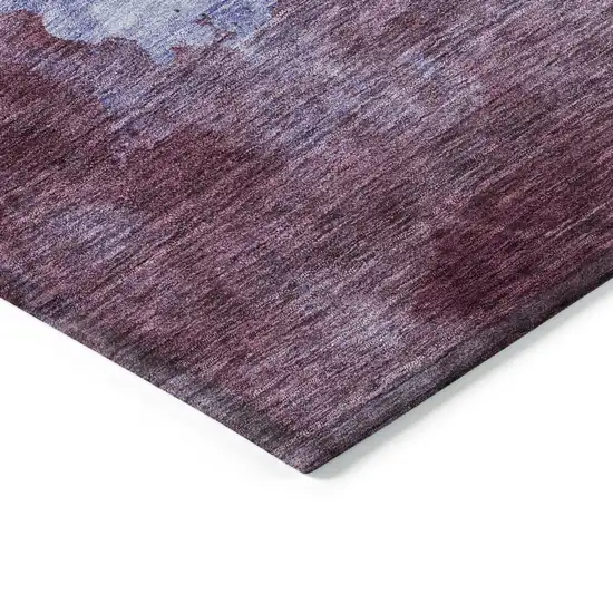 Purple And Lavender Abstract Washable Indoor Outdoor Area Rug Photo 4