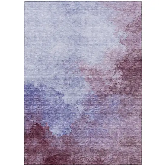 Purple And Lavender Abstract Washable Indoor Outdoor Area Rug Photo 2