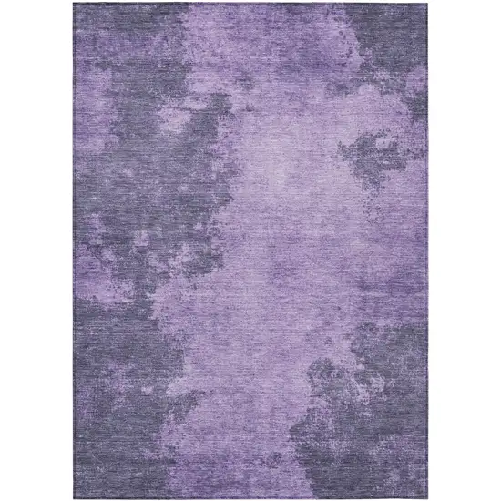 Purple And Lavender Abstract Washable Indoor Outdoor Area Rug Photo 1