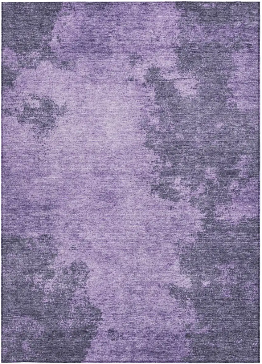 Purple And Lavender Abstract Washable Indoor Outdoor Area Rug Photo 4