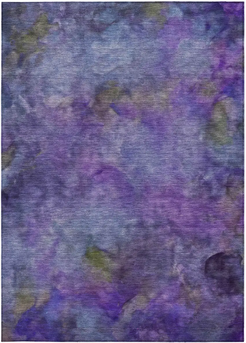 Purple And Lavender Abstract Washable Indoor Outdoor Area Rug Photo 4