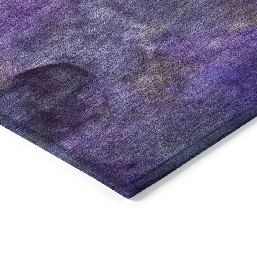 Purple And Lavender Abstract Washable Indoor Outdoor Area Rug Photo 6