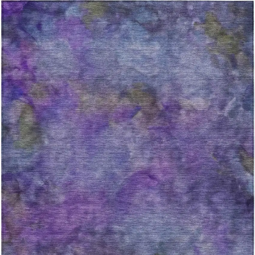 Purple And Lavender Abstract Washable Indoor Outdoor Area Rug Photo 6