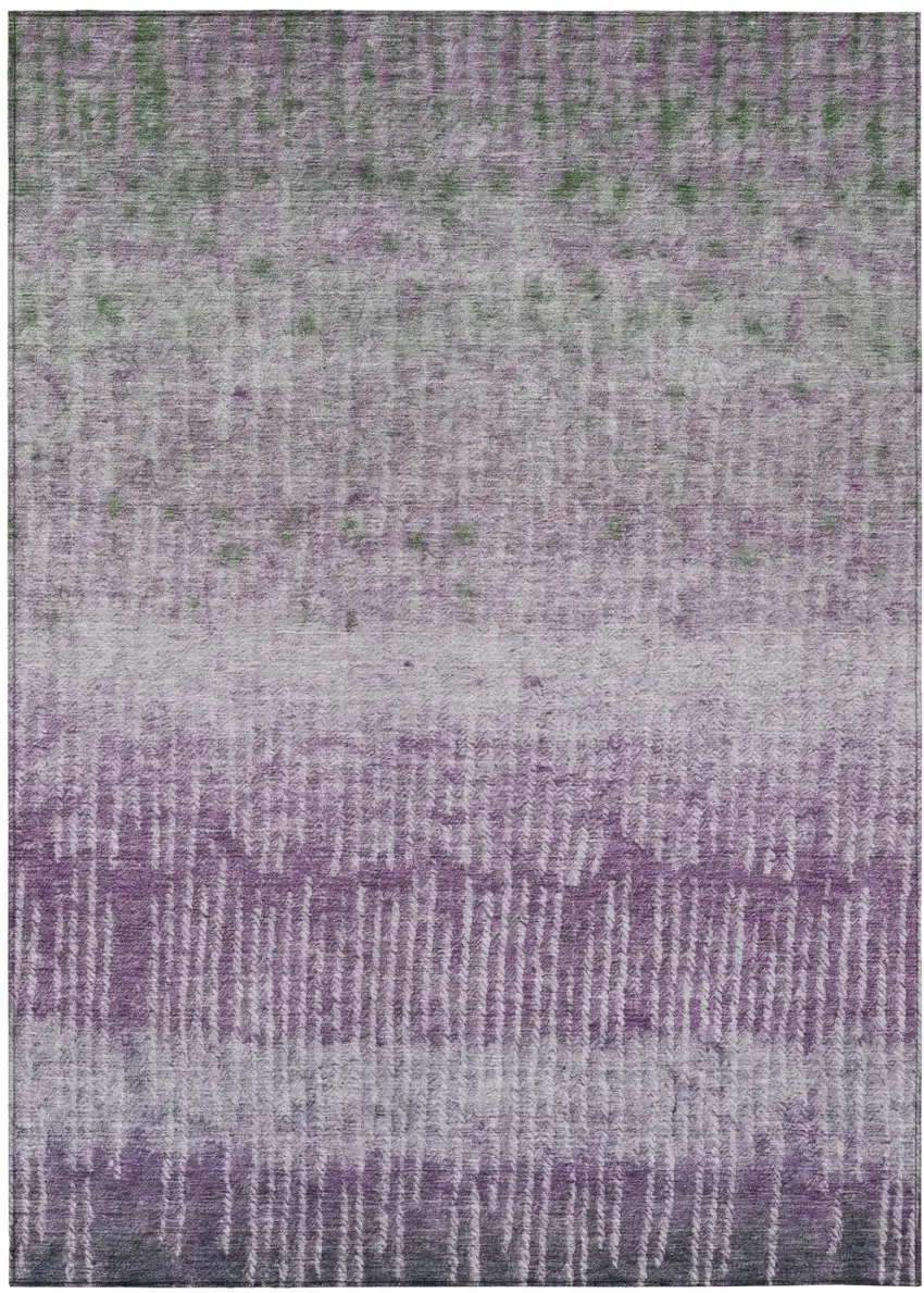 Purple And Lavender Abstract Washable Indoor Outdoor Area Rug Photo 2