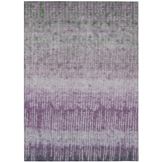 Purple And Lavender Abstract Washable Indoor Outdoor Area Rug Photo 2