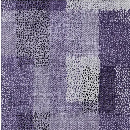 Purple And Lavender Abstract Washable Indoor Outdoor Area Rug Photo 5