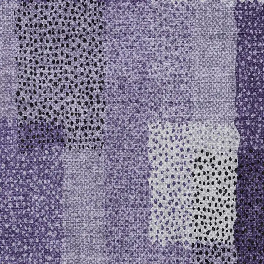 Purple And Lavender Abstract Washable Indoor Outdoor Area Rug Photo 6