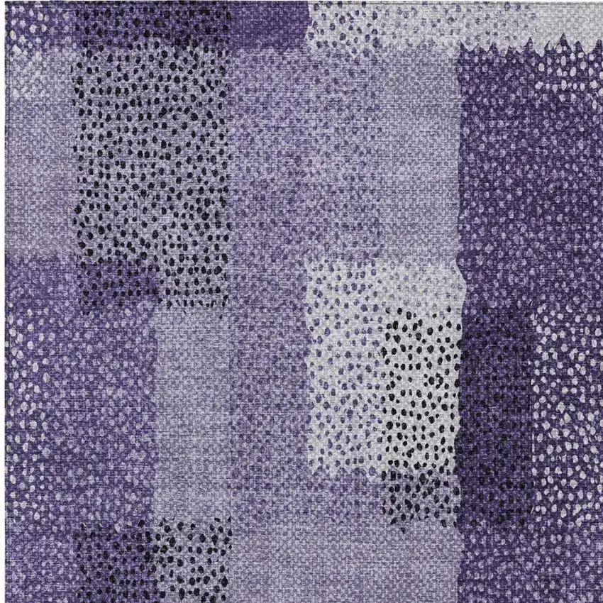 Purple And Lavender Abstract Washable Indoor Outdoor Area Rug Photo 3