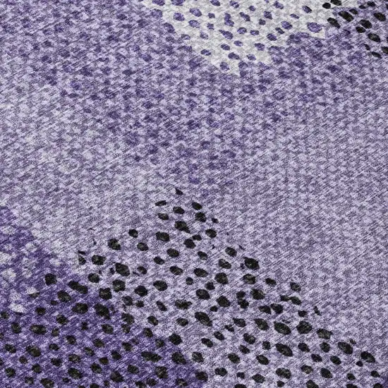 Purple And Lavender Abstract Washable Indoor Outdoor Area Rug Photo 9