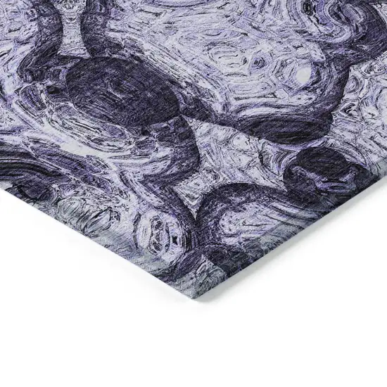 Purple And Lavender Abstract Washable Indoor Outdoor Area Rug Photo 4