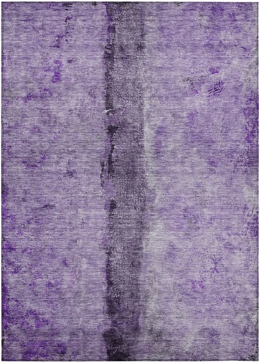 Purple And Lavender Abstract Washable Indoor Outdoor Area Rug Photo 2