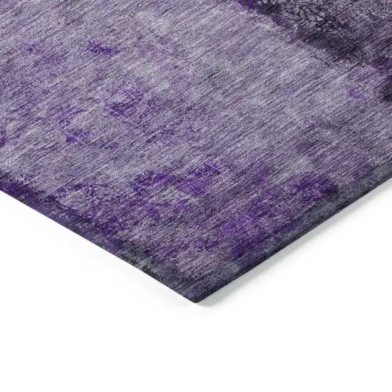 Purple And Lavender Abstract Washable Indoor Outdoor Area Rug Photo 4
