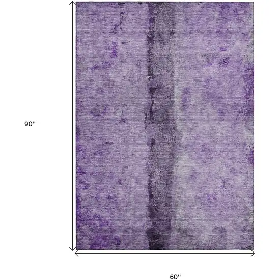 Purple And Lavender Abstract Washable Indoor Outdoor Area Rug Photo 3
