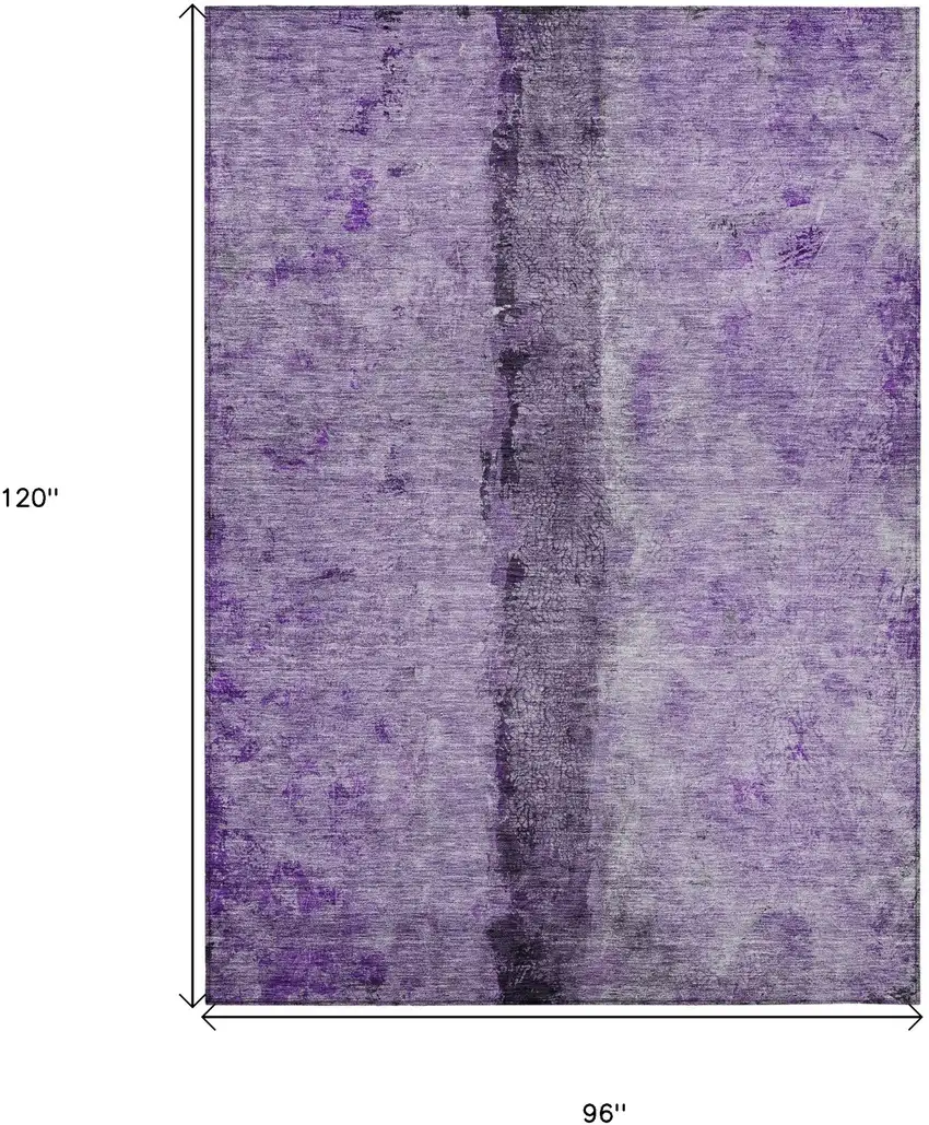 Purple And Lavender Abstract Washable Indoor Outdoor Area Rug Photo 3