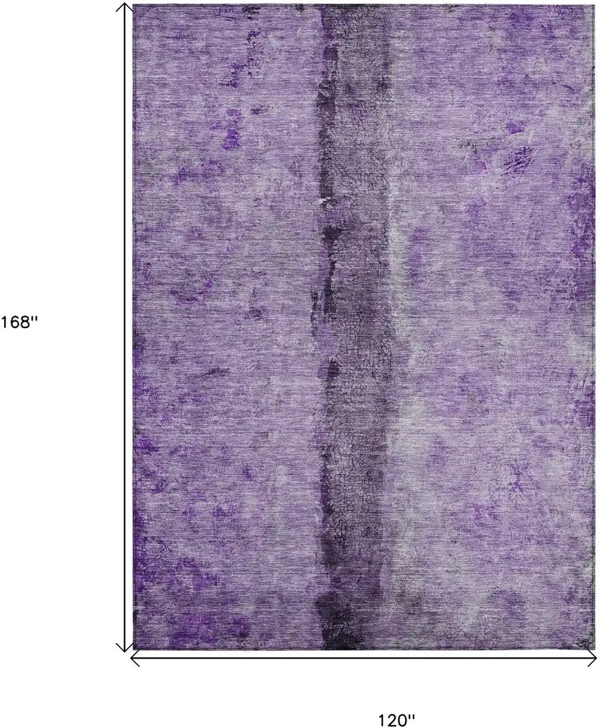 Purple And Lavender Abstract Washable Indoor Outdoor Area Rug Photo 3