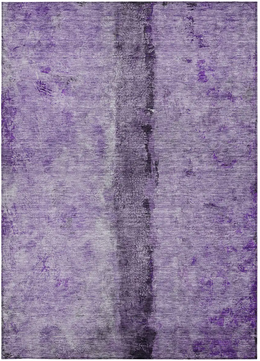 Purple And Lavender Abstract Washable Indoor Outdoor Area Rug Photo 6