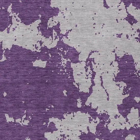 Purple And Lavender Abstract Washable Indoor Outdoor Area Rug Photo 6