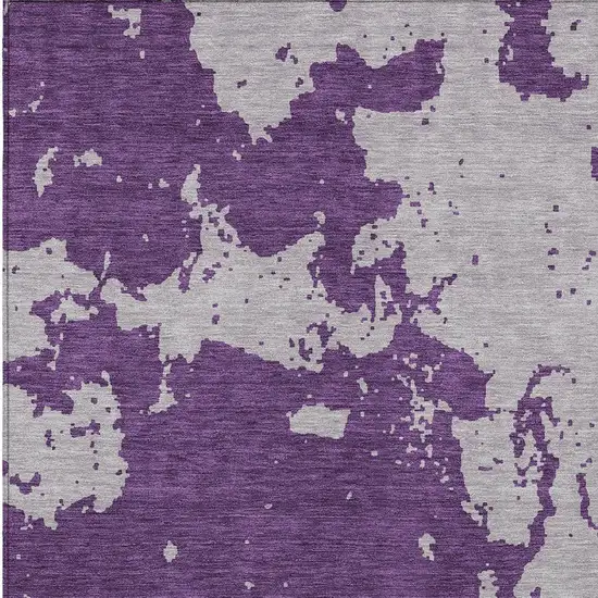 Purple And Lavender Abstract Washable Indoor Outdoor Area Rug Photo 6