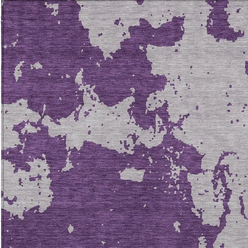 Purple And Lavender Abstract Washable Indoor Outdoor Area Rug Photo 6