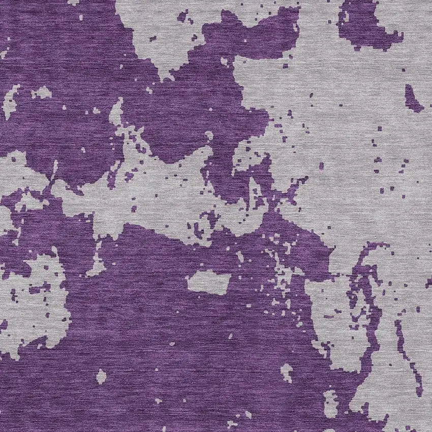 Purple And Lavender Abstract Washable Indoor Outdoor Area Rug Photo 6