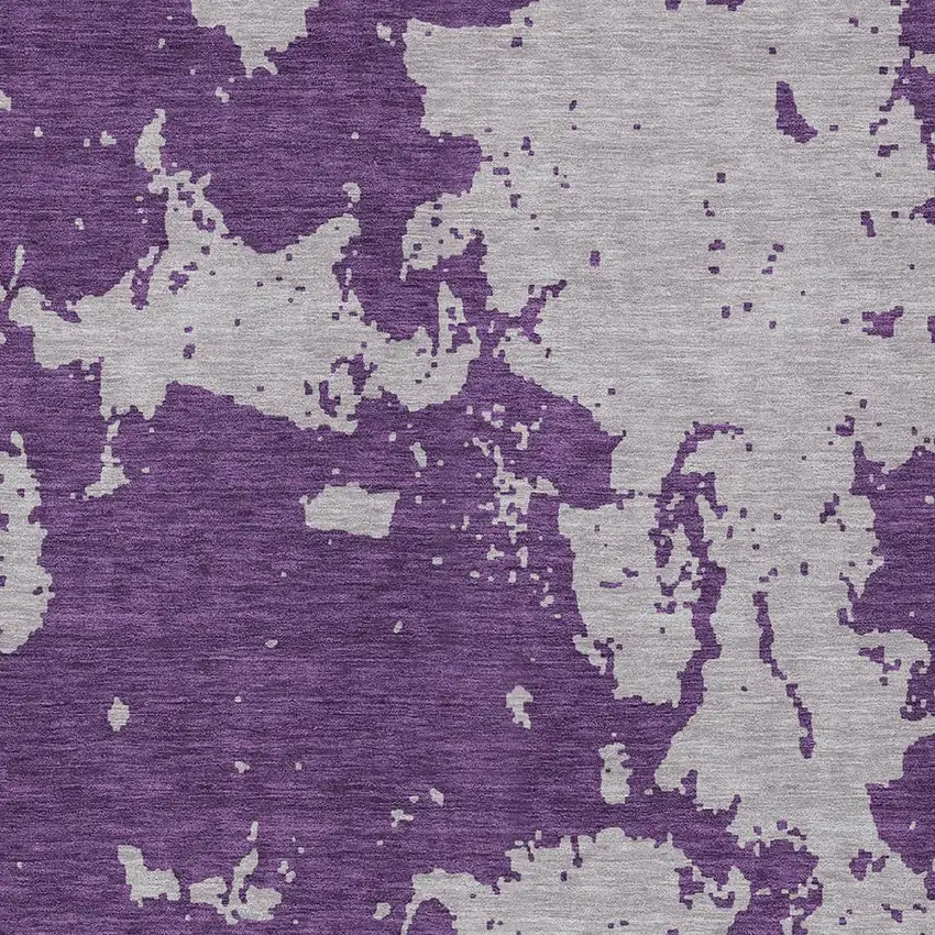 Purple And Lavender Abstract Washable Indoor Outdoor Area Rug Photo 6