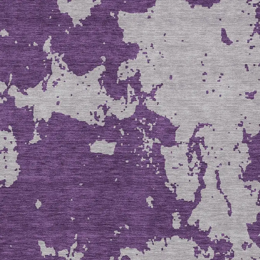 Purple And Lavender Abstract Washable Indoor Outdoor Area Rug Photo 6