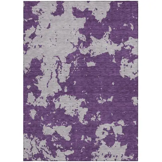 Purple And Lavender Abstract Washable Indoor Outdoor Area Rug Photo 7