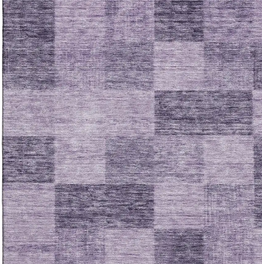 Purple And Lavender Geometric Washable Area Rug With UV Protection Photo 2