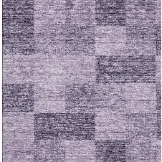 Purple And Lavender Geometric Washable Area Rug With UV Protection Photo 3