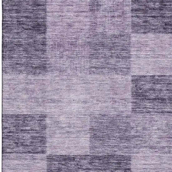 Purple And Lavender Geometric Washable Area Rug With UV Protection Photo 2