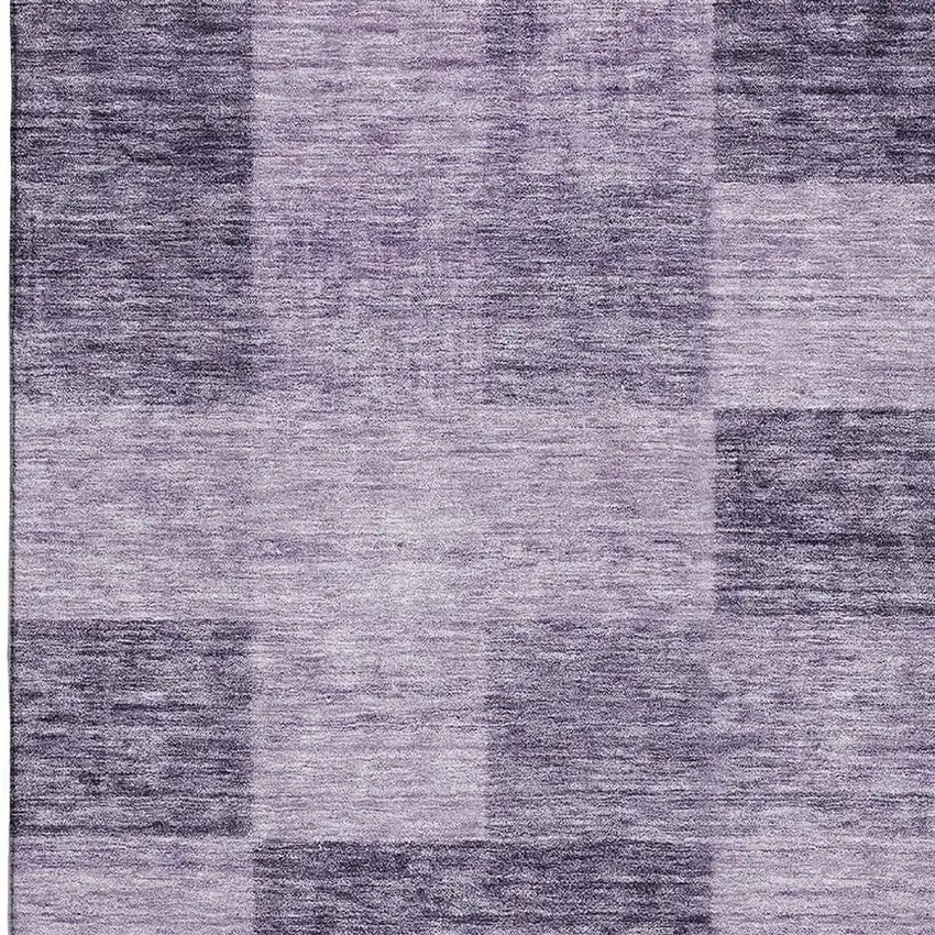Purple And Lavender Geometric Washable Area Rug With UV Protection Photo 2