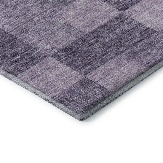 Purple And Lavender Geometric Washable Area Rug With UV Protection Photo 7