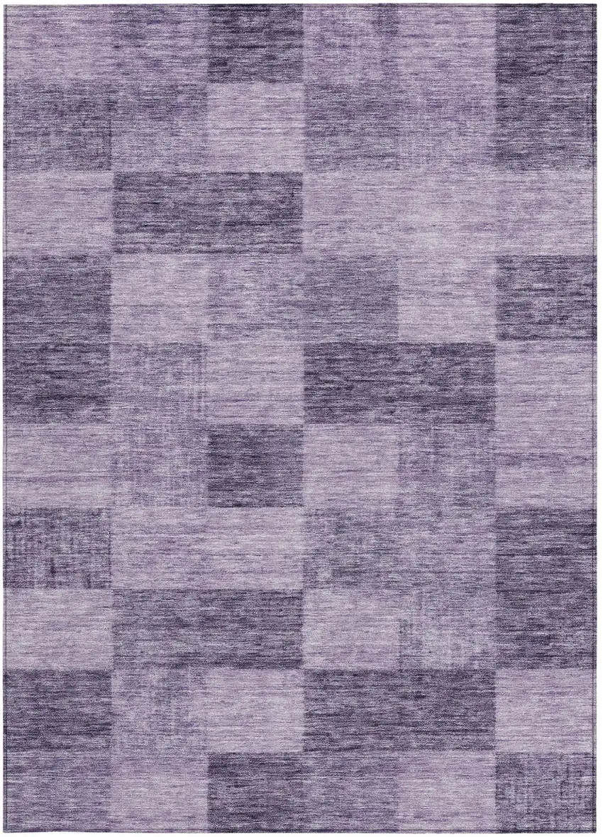 Purple And Lavender Geometric Washable Indoor Outdoor Area Rug Photo 6