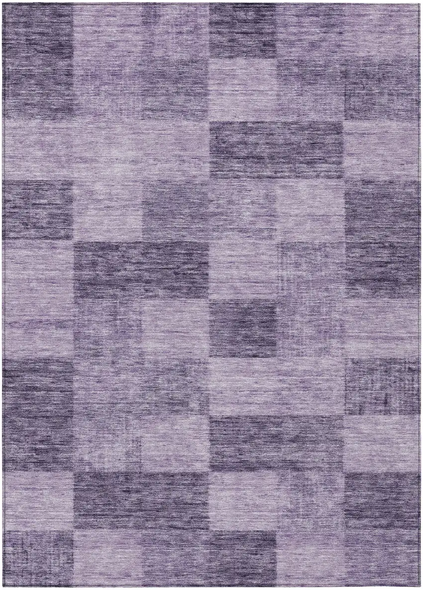 Purple And Lavender Geometric Washable Indoor Outdoor Area Rug Photo 2