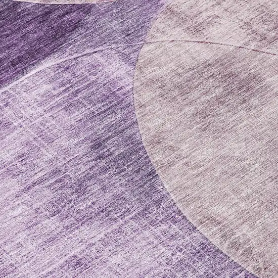 Purple And Lavender Geometric Washable Indoor Outdoor Area Rug Photo 8