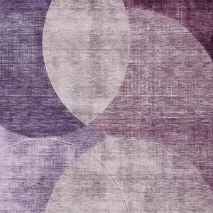 Photo of Purple And Lavender Geometric Washable Indoor Outdoor Area Rug