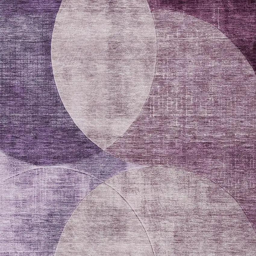 Purple And Lavender Geometric Washable Indoor Outdoor Area Rug Photo 5