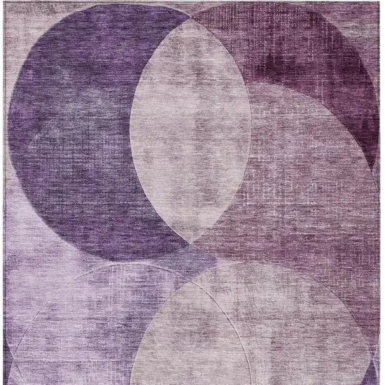 Purple And Lavender Geometric Washable Indoor Outdoor Area Rug Photo 6