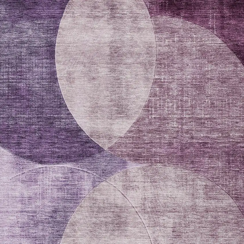 Purple And Lavender Geometric Washable Indoor Outdoor Area Rug Photo 5