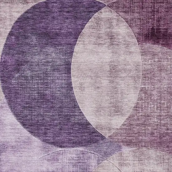Purple And Lavender Geometric Washable Indoor Outdoor Area Rug Photo 5