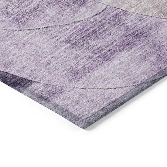 Purple And Lavender Geometric Washable Indoor Outdoor Area Rug Photo 4