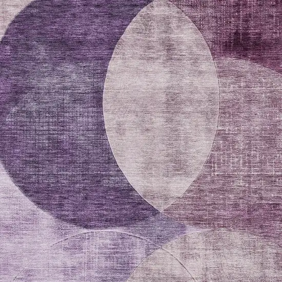 Purple And Lavender Geometric Washable Indoor Outdoor Area Rug Photo 5