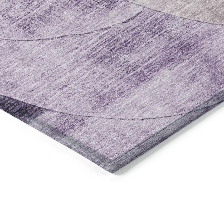 Purple And Lavender Geometric Washable Indoor Outdoor Area Rug Photo 4