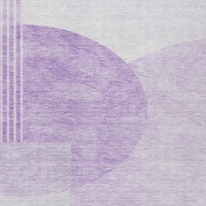 Purple And Lavender Geometric Washable Indoor Outdoor Area Rug Photo 6