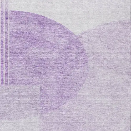 Purple And Lavender Geometric Washable Indoor Outdoor Area Rug Photo 6