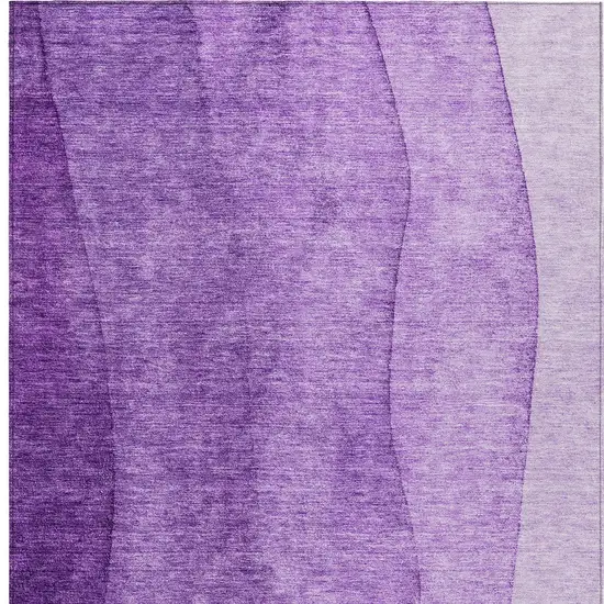 Purple And Lavender Ombre Washable Indoor Outdoor Area Rug Photo 5