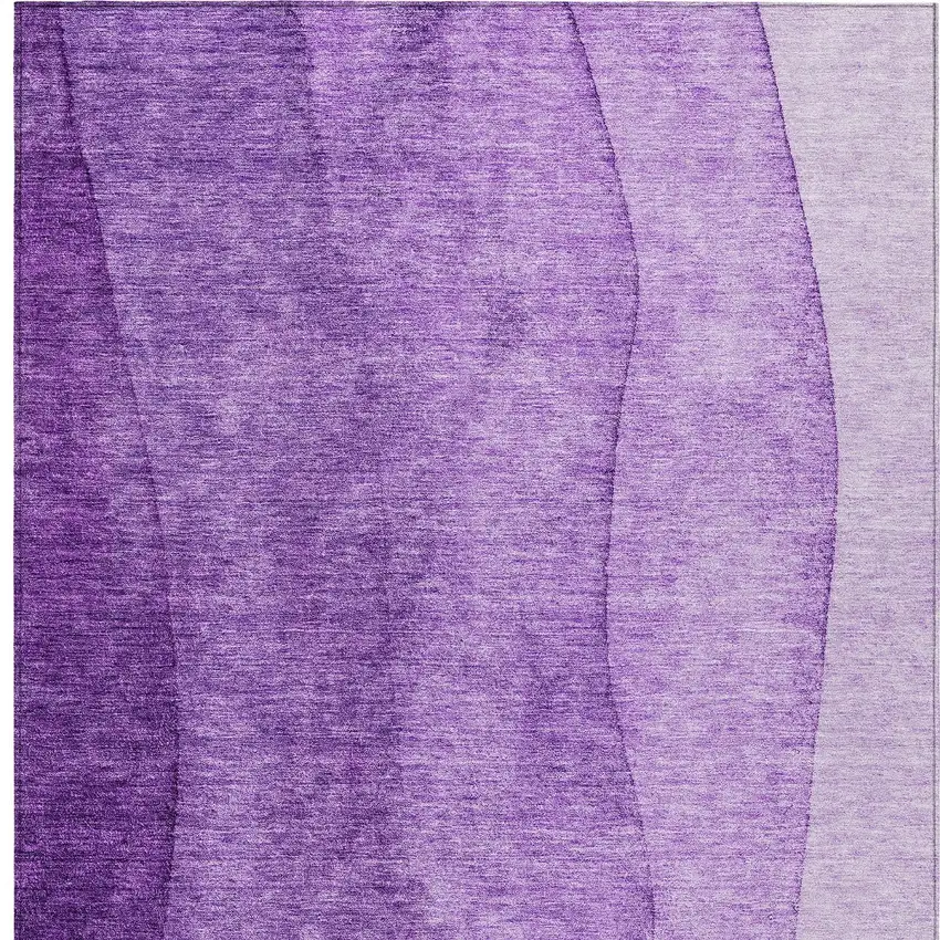 Purple And Lavender Ombre Washable Indoor Outdoor Area Rug Photo 5