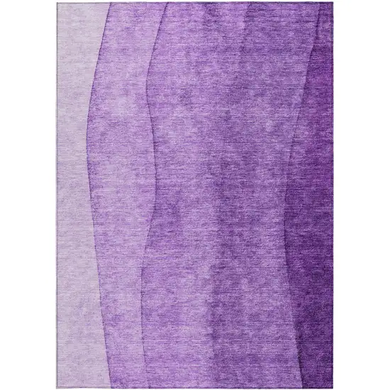 Purple And Lavender Ombre Washable Indoor Outdoor Area Rug Photo 5